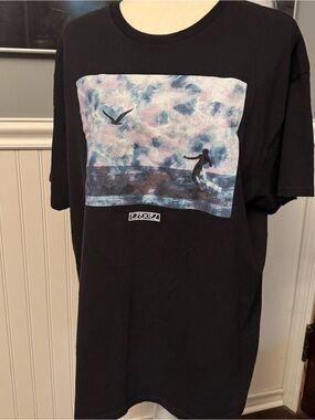 Vintage Ezekiel Black Graphic Cotton Tshirt Surfer Ocean Surf Size XL